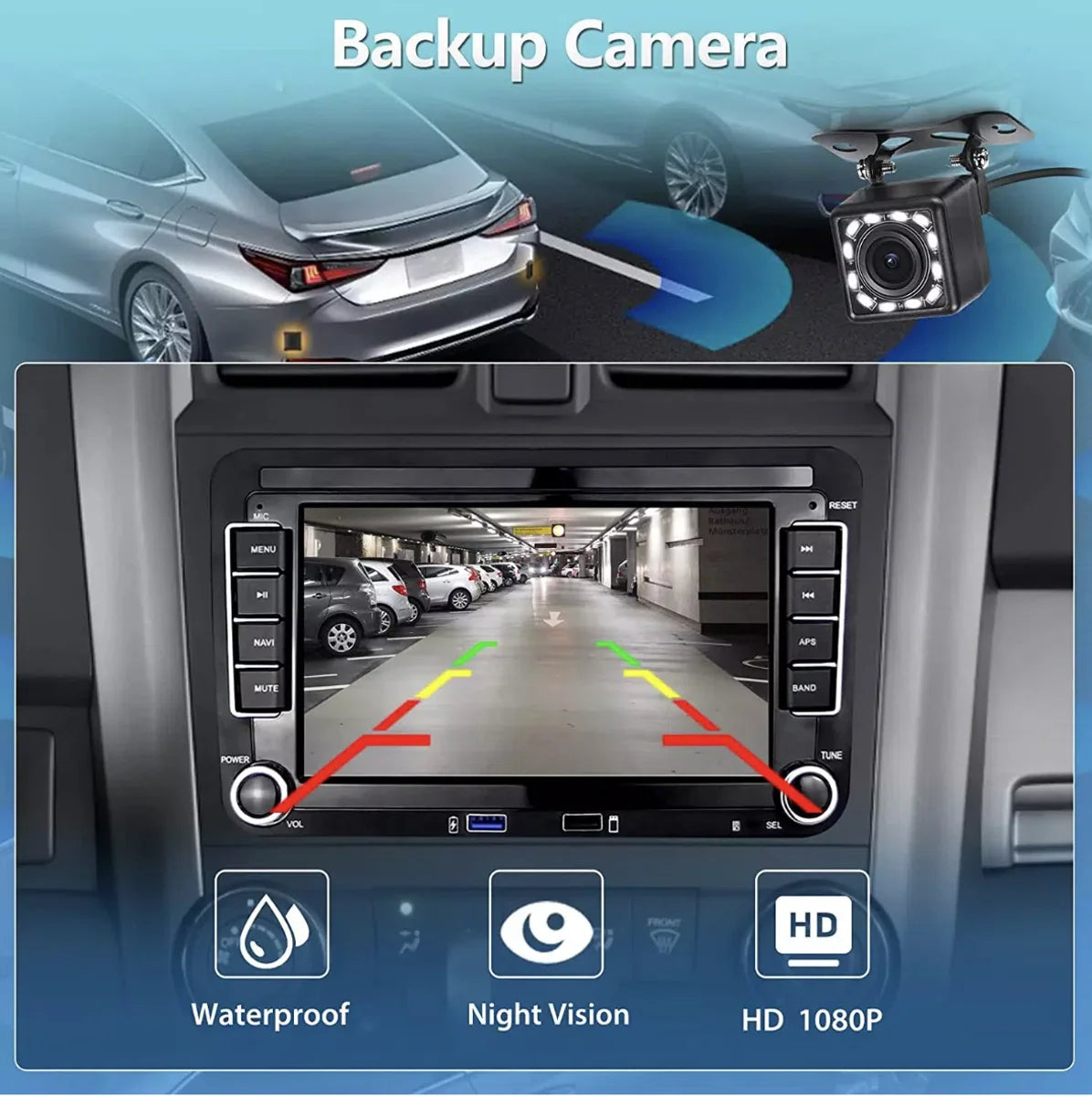Autoradio Android 12 Voor VW Polo/Golf/Seat/Skoda 2003-2015 2GB+32GB CarPlay/Auto/WiFi/RDS/GPS/DSP/NAV