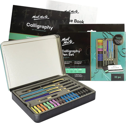 Kalligrafieset - Inkt Kalligrafieset - Kalligrafiepen - Cadeau - Geschenk - Schrijven - Kleuren - Cadeauverpakking - Giftset - Beginners - Experts - Hobby - Vulpen - 5 Soorten Penpunten - Inclusief Oefenboek