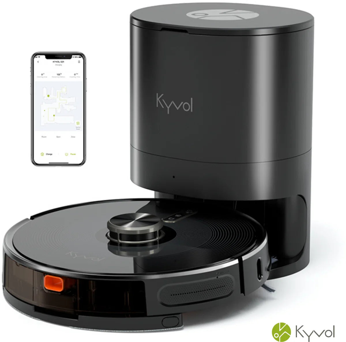 Cybovac S31 robotstofzuiger met laadstation en dweilfunctie - Zwart | Elektrisch | Automatisch | met app | Leegt zichzelf | Smart