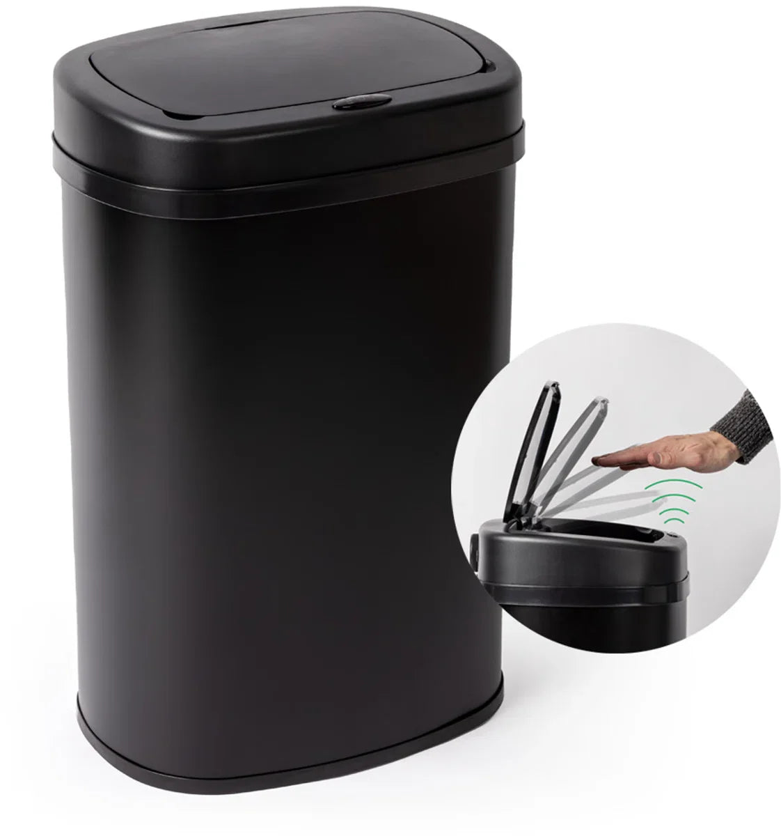 Sensor Bin - 50L - Soft Close - Fingerprint Free - Hygienic Choice - Black