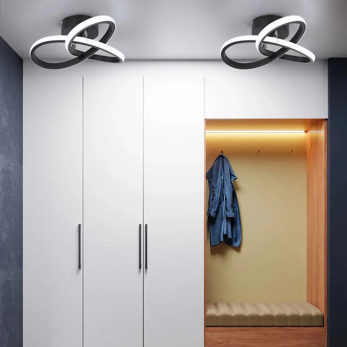 Chandelier - Kroonluchters - Plafondlampen - Plafondlamp Zwart - Plafondlamp - Plafondlamp Led - Led - Led Lamp - Led Kroonluchter - Moderne Plafondlamp - Slaapkamer Licht - Oppervlakte Installatie - Eetkamer Lamp