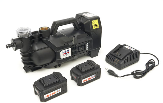 18 Volt 5 A Tuinpomp, Waterpomp - Compleet met 2 Accu's en lader