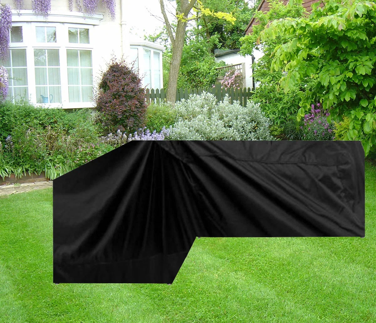 Hoes Tuinmeubelen - Loungesethoes L-vorm - 235x235x90x70 cm - Zwart