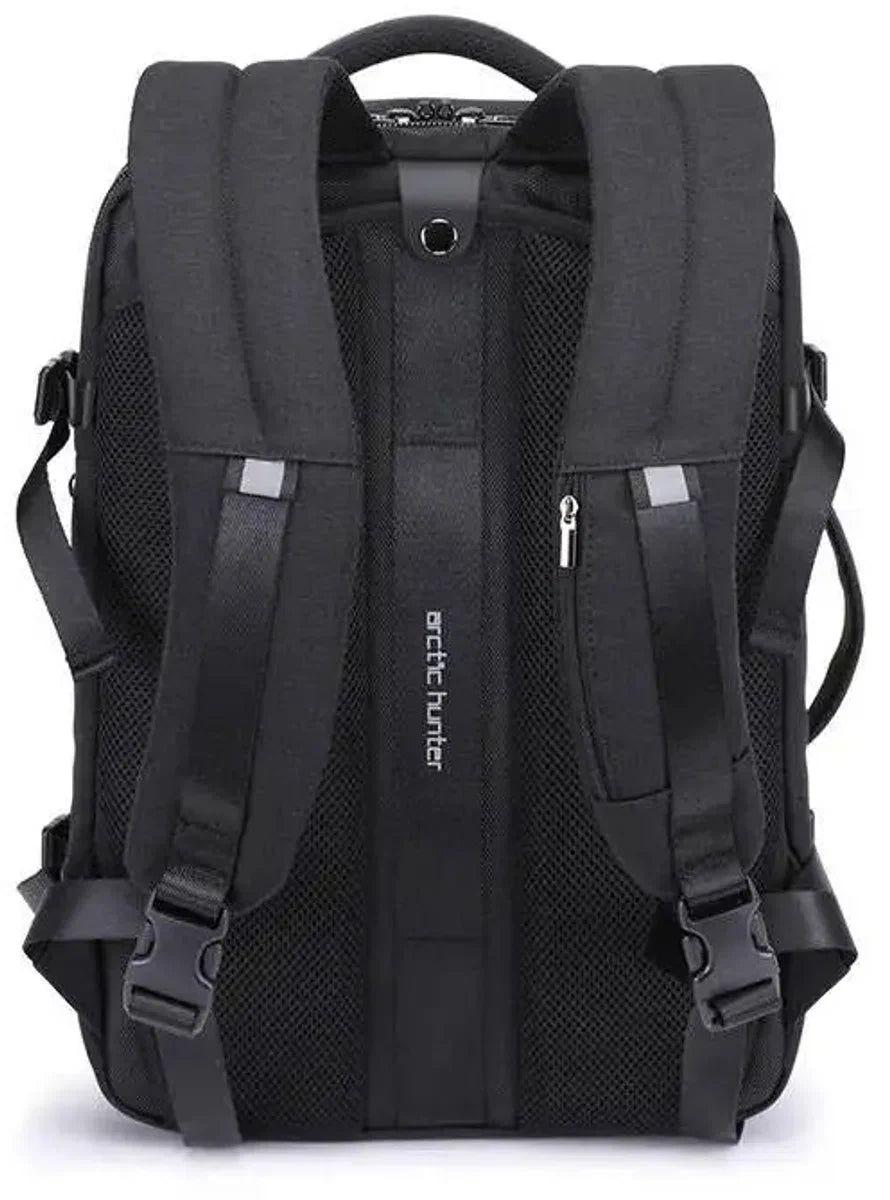 Arctic Hunter Backpack - Laptop Travel Bag - Backpack - Briefcase - 17 Inch - USB - Charging Station - Black - 32L