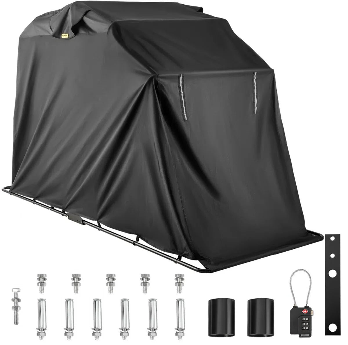 Heavy Duty Motorstalling Tent Hoes Opberggarage met TSA-combinatieslot en Draagtas