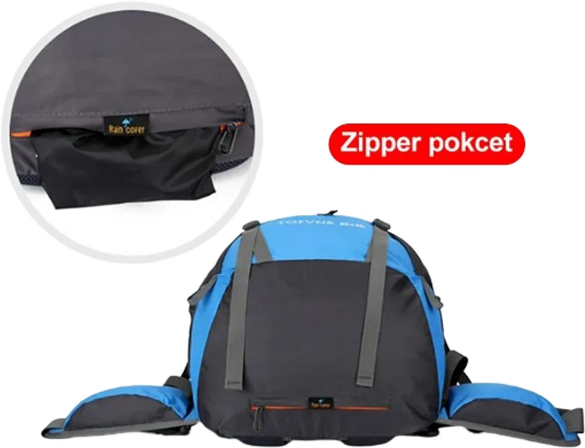 E-Shop4u® - 70L - Rugzakken - Rugzak - Wandelrugzak - Kampeerrugzak - Wandelen - Trekking - Rugzak - Outdoor - Lichtgewicht - Nylon - Rood - 70 Liter - Rugzak Organizer
