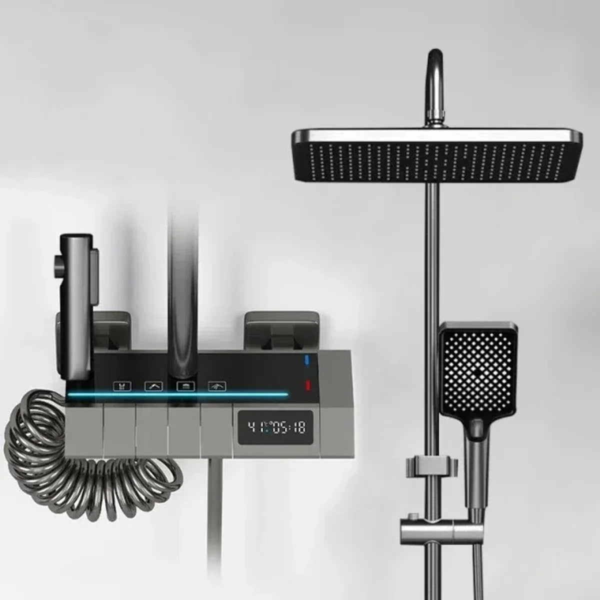 Digital Shower System - Stainless Steel/ABS/PVC - Shower Head - LED - Rainfall Shower - Bathroom - Shower - Shower System - Thermostatic