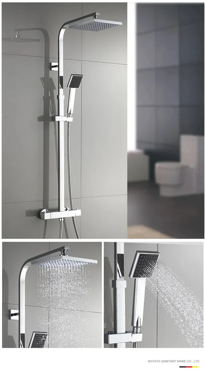 Regendouche - inclusief handdouche - douchekraan - handdouche met slang - design - waterbesparend - duurzaam - douchesysteem - chroom