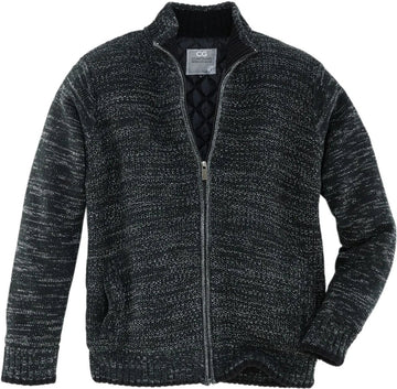 Gevoerde gebreide herenvest | licht gewatteerd | maten S-3XL