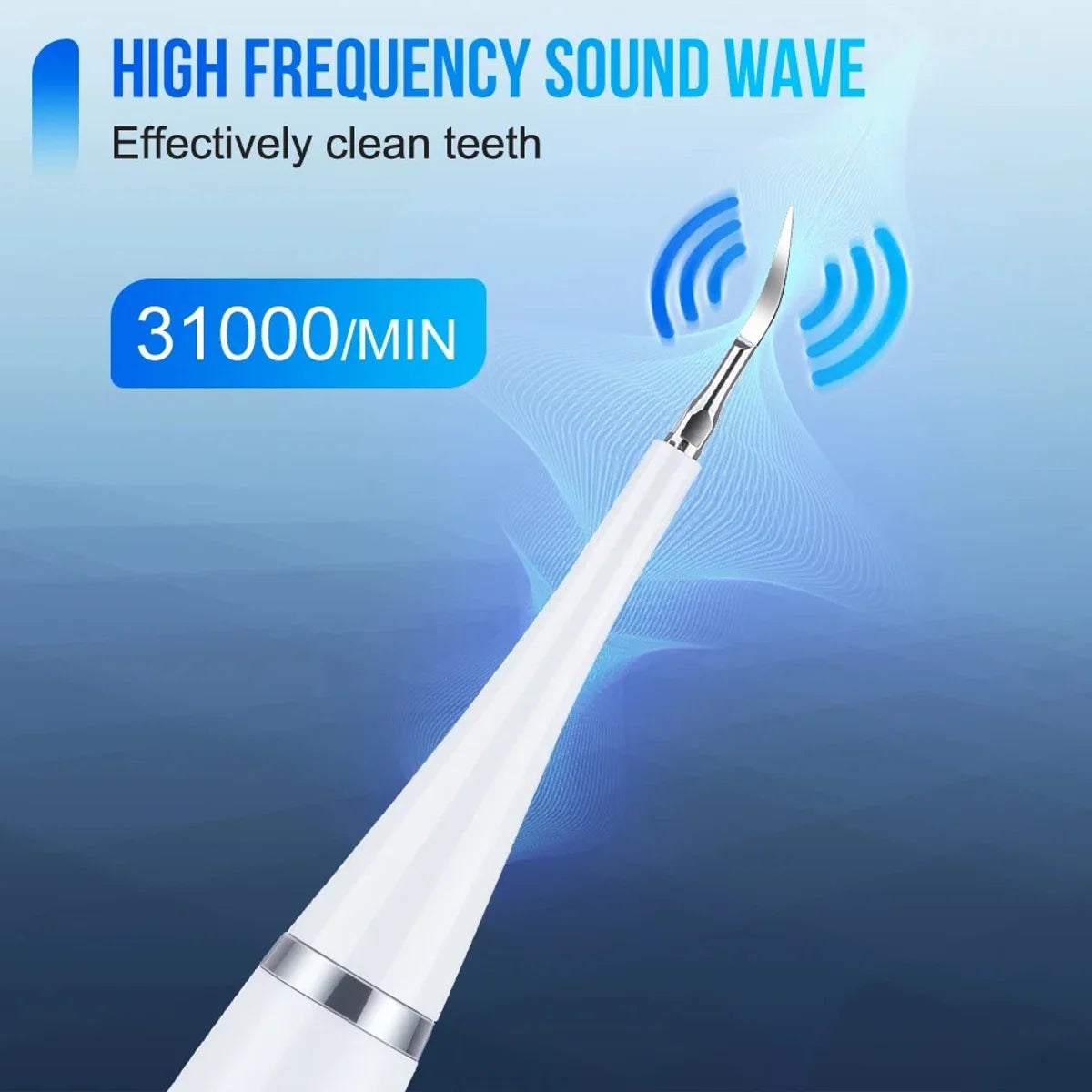 Bolmans - Electric Sonic Dental Scaler - Tartar Remover - Teeth Cleaning - Teeth Whitening - Toothbrush - Tartar Remover - Incl. 4 Tartar Hooks Oral Care