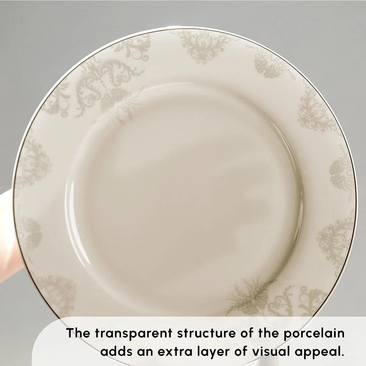 Tafelservies, 56-delig, tafelservies voor 12 personen, rond, combiservies, wit porseleinen servies, soepborden met platte borden