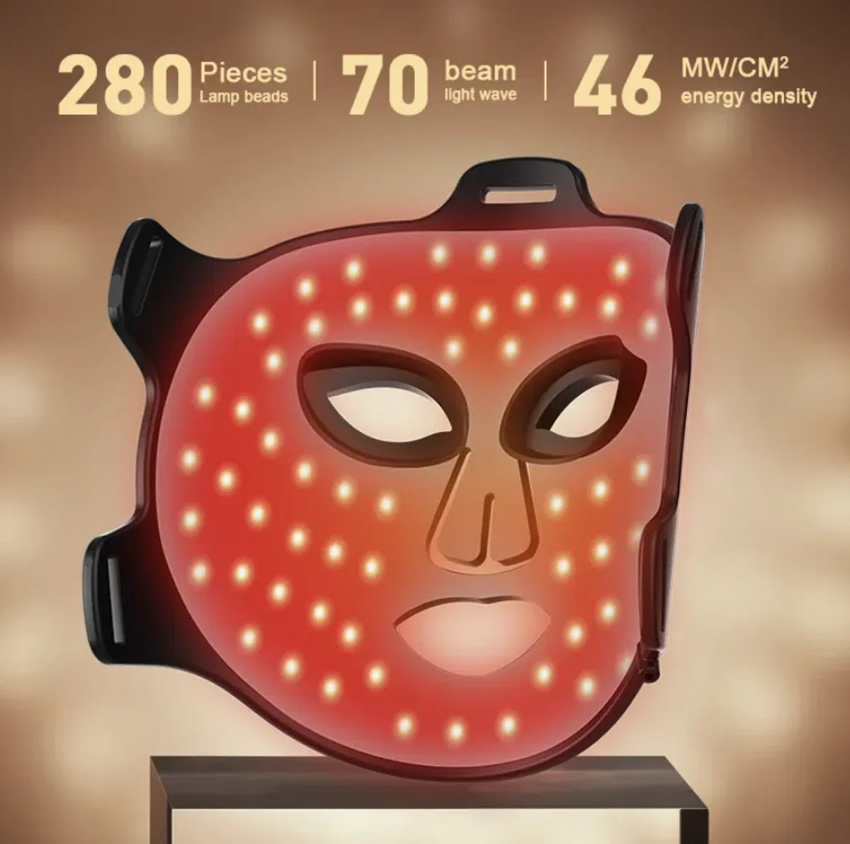 Electronic Reusable Silicone Light Therapy Infrared Flexible Mask / 4 Colors Led Therapy Anti Aging Advanced Photon Mask / Anti Wrinkle /
