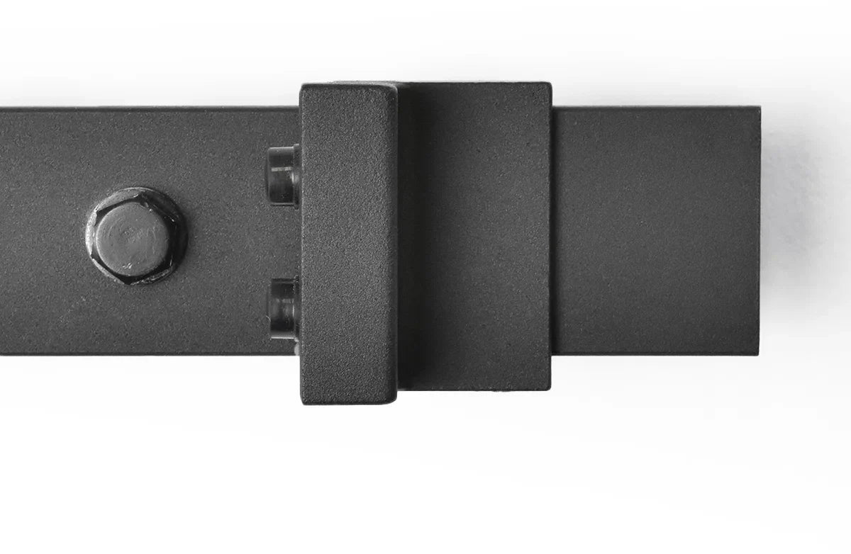 Sliding Door System Top Mounted - Complete set - 200 cm (2 x 100 cm) rail - Black