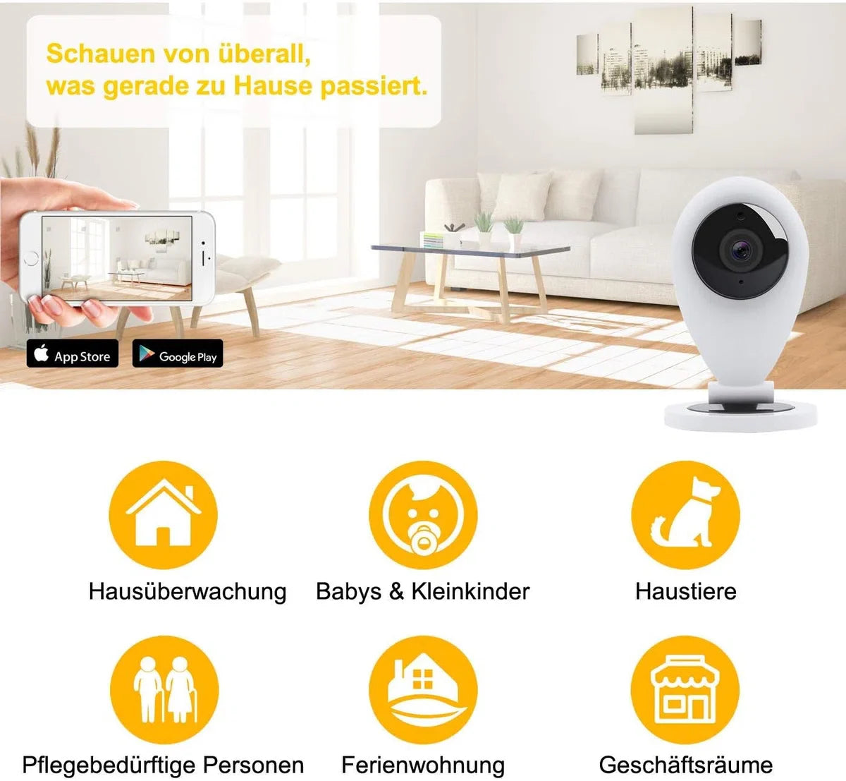 Hondencamera - Huisdiercamera - Indoor Camera - Petcam - Camerabewaking - Beveiligingscamera - Beveiligingscamera voor binnen - Bewakingscamera - Bewakingscamera voor binnen