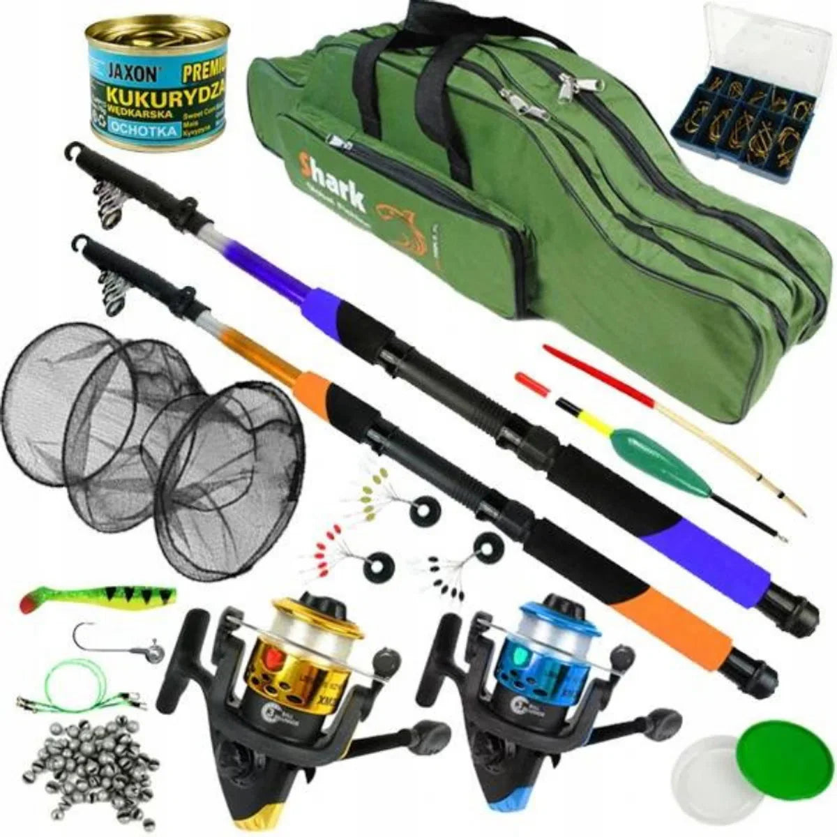 Hengelset - 18-delige hengelset - Hengelsport - Incl. Opbergtas - Telescopisch - Hengel - Watersport - Vishengel - Werphengel - Vishengel set - Vishengel Kinderen