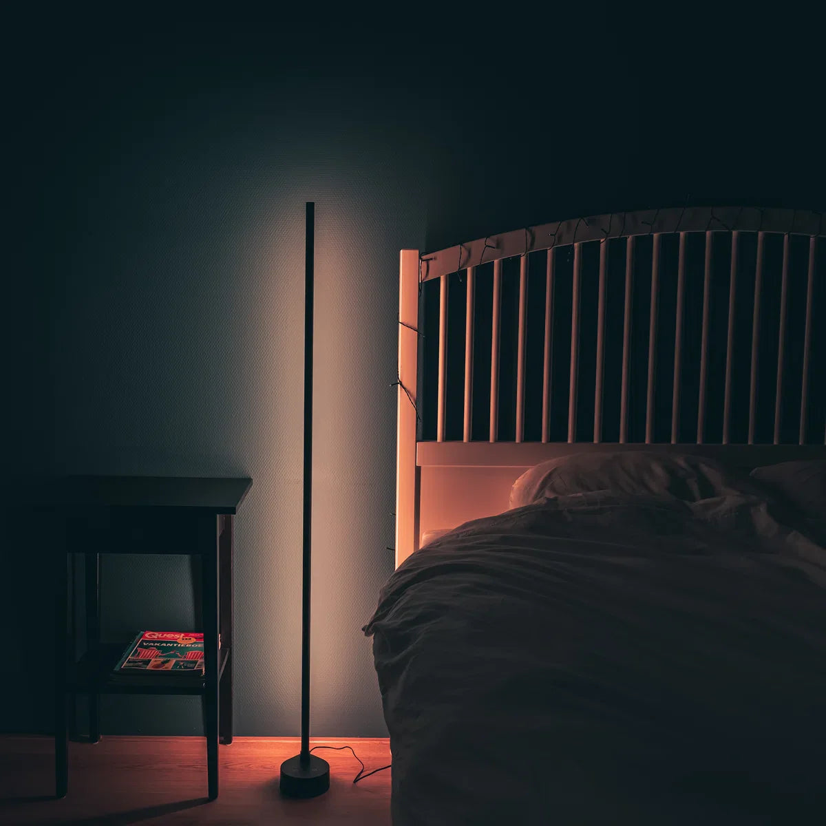 Smart Vloerlamp Zwart - Full Colour - Dimbaar & Bedienbaar met App - 138cm