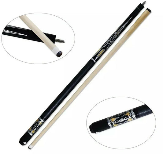 Pegasi Classic Pool Cue - Billiard Cue - Cue Stick - 146cm - Two-Piece - Black Hawk