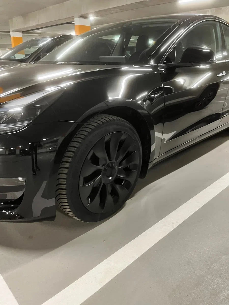 MHDW - Mat Zwarte Performance Turbine wieldoppen set - Geschikt voor Tesla Model 3 - Sportieve upgrade voor 18 inch standaard velgen - Auto Exterieur Accessoires Nederland en België