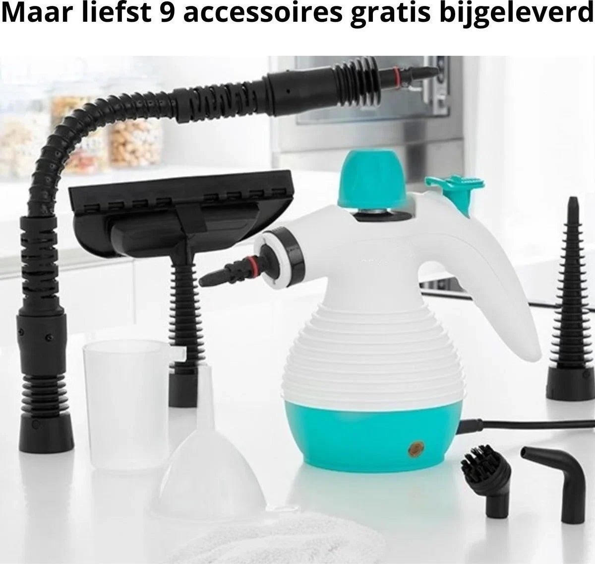Stoomreiniger – Handstoomreiniger – Handstomer – Stoomreinigers – Steam cleaner – Stoomreiniger kleding – Bank – Vloer – Meubels – Textiel – 9 in 1 – 350 ML – 3 Bar – 1000 Watt