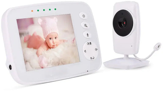 Wireless - Smart Electronic Baby Monitor - 3.2 inch HD - Wireless Motion Sensor Home Security Camera - 360° Manual Rotation - ECO Mode - Connect 4 Cameras - Suitable for Nursery, Living Room & Office