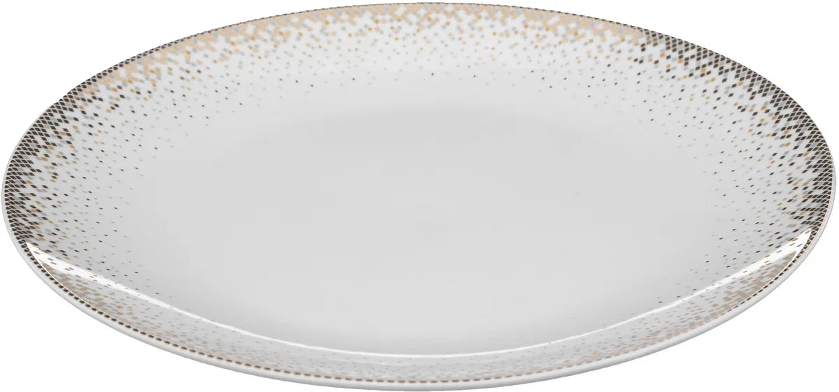 Dinerservies 6-persoons porselein Constellation - 12-delig - Wit met Goud