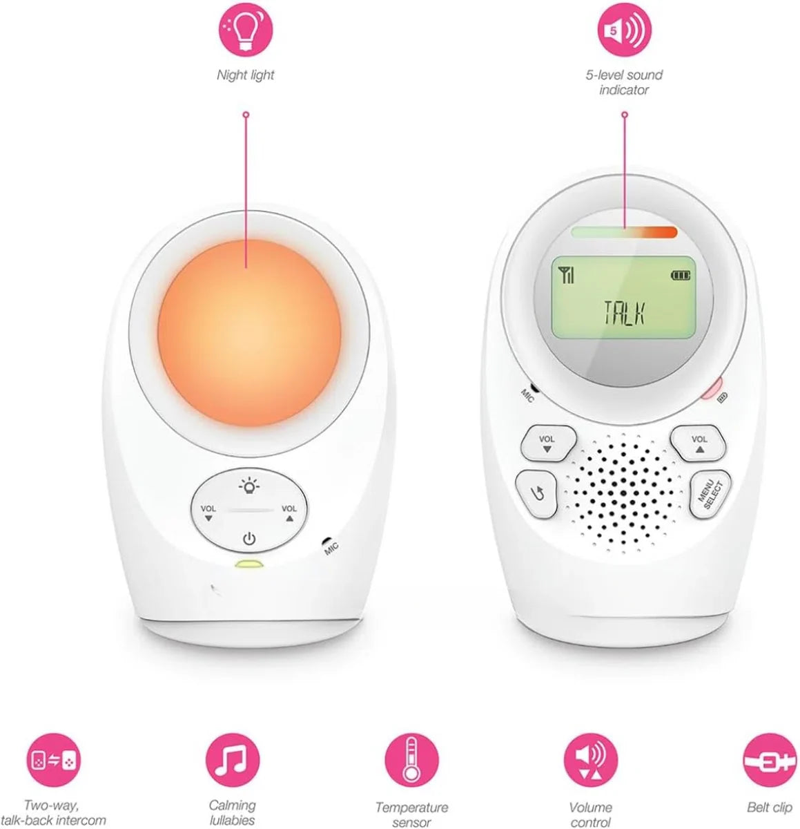 Equivera Babyfoon - Babyfoon met Camera - Babyfoon - Babycamera - Binnen - Multifunctioneel - Premium