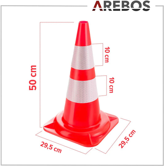 Traffic cone / pylon - 50 cm high - 10 pieces
