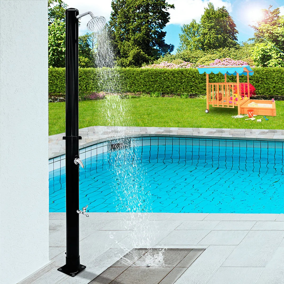 Monzana Buitendouche/ tuindouche - warm water uit zonne-energie 215cm
