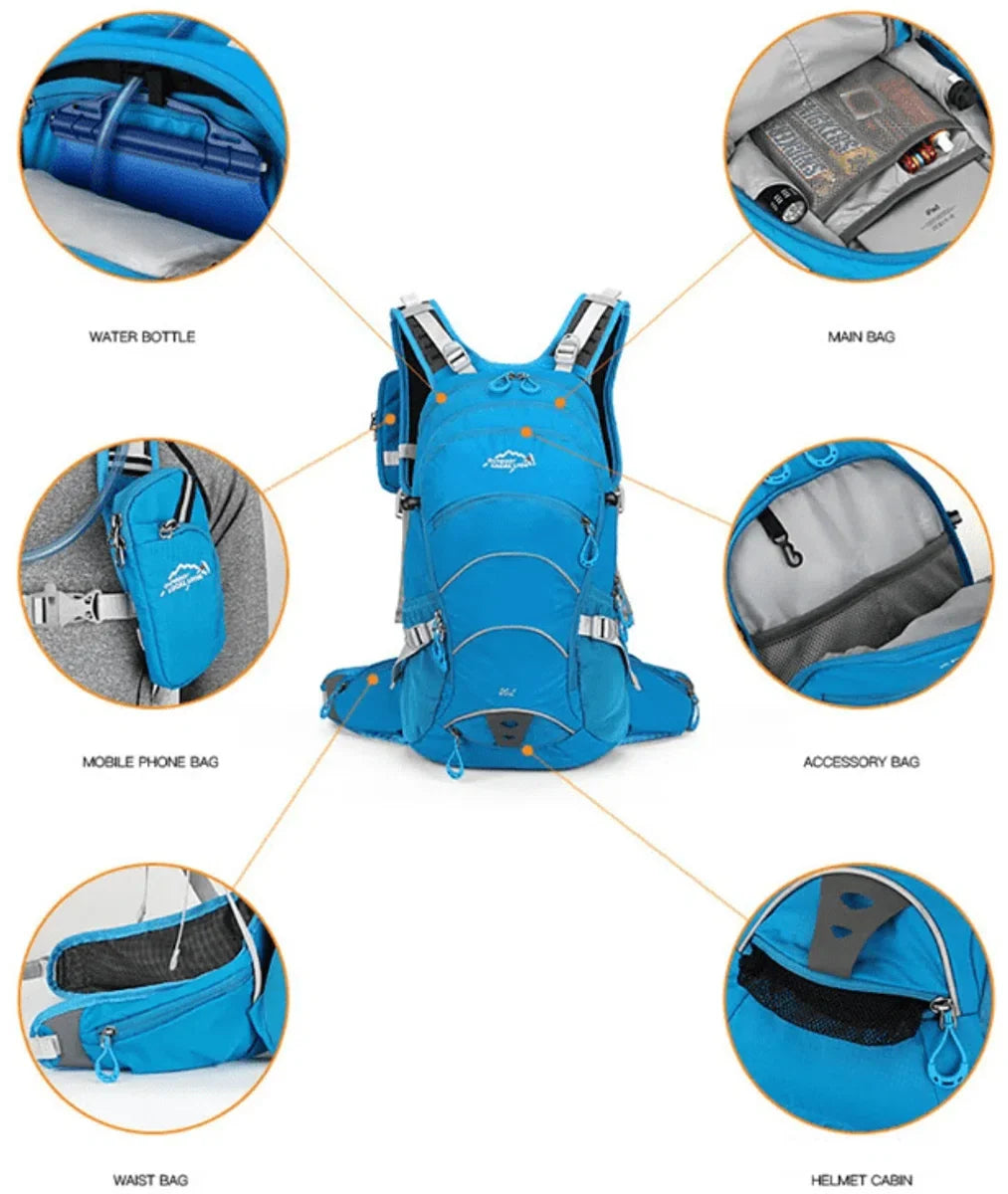 Avoir Avoir®-Wandelrugzak-Rugzakken- Rugzak 20L-Waterdicht-Intern frame-Unisex-Zwart-Outdoor avontuur-Wandelen