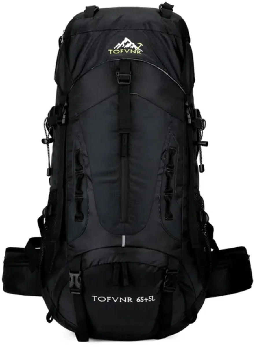 E-Shop4u® - 70L - Backpacks - Rugzak - Wandelrugzak - Kampeerrugzak - Wandelen - Trekking - Rugzak - Zwart - Lichtgewicht - Nylon - Waterbestendig - Duurzaam - Grote - Backpack Organizer