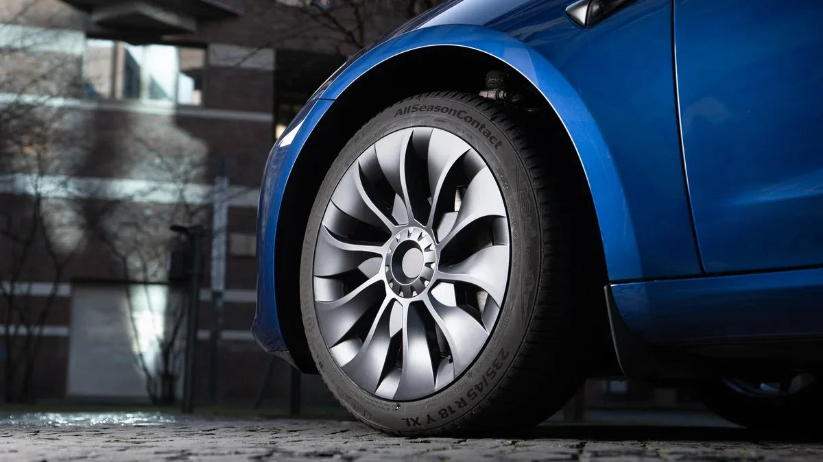 MHDW - Mat Zwarte Performance Turbine wieldoppen set - Geschikt voor Tesla Model 3 - Sportieve upgrade voor 18 inch standaard velgen - Auto Exterieur Accessoires Nederland en België