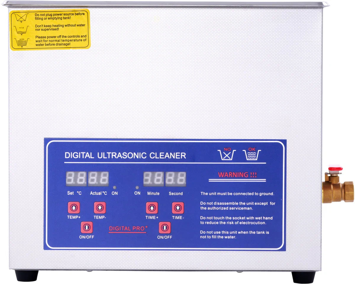 Ultrasoon reiniger 6 Liter - 6L (Ultrasoonbad - Reinigingsbad - Reinigingsbak - Trilbad - Ultrasone Reinigingsmachine - Carburateur Ultrasonic Cleaner - beste Ultrasoonreiniger - groot Reinigings bad - grote bak - pedicure badje apparaat)