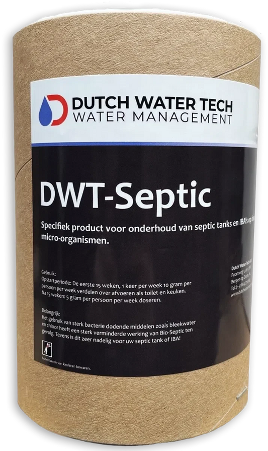 DWT-Septic | Septische Tank Bacteriën | Goed voor 1 Jaar Onderhoud | 100% Biologisch | 1 KG