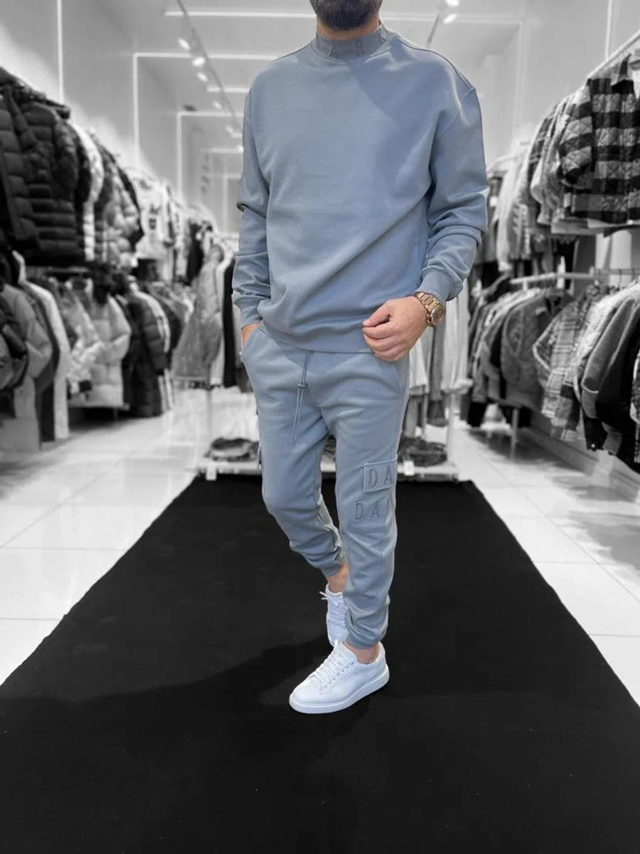 Katoenen pak - Mannen Trainingspak Mannen Set Merk Sport Jasje + + Broek Set Fashion Casual Trainingspak Mannen Kleding - XXL