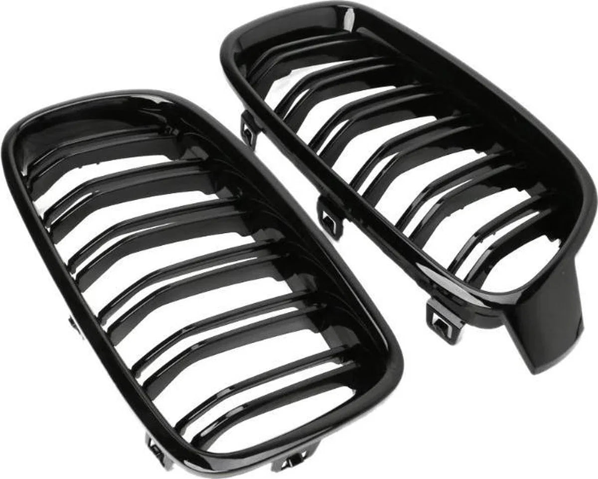 Sportgrille Nieren Geschikt voor: BMW F30 F31 F35 3 Serie Glanzend Zwart M3 Look Exclusieve look LCI Styling