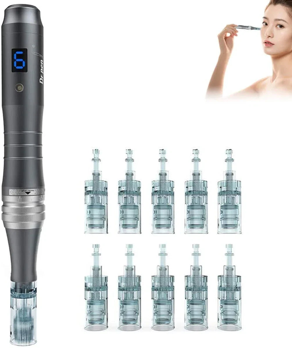 De originele DR.PEN M8 ULTIMA draadloze Dermapen Microneedling Inclusief 10 Cartridges 16 pins + Sprayflacon 50ml