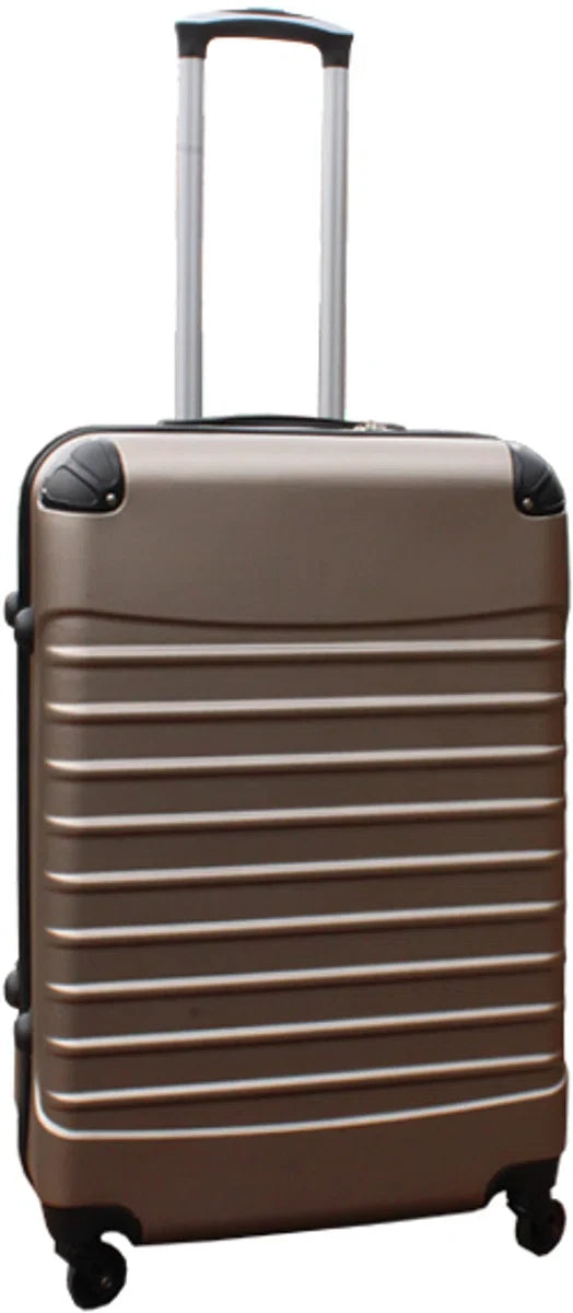 Travelerz kofferset 2-delig ABS groot - met cijferslot - 69 liter - groen – goud
