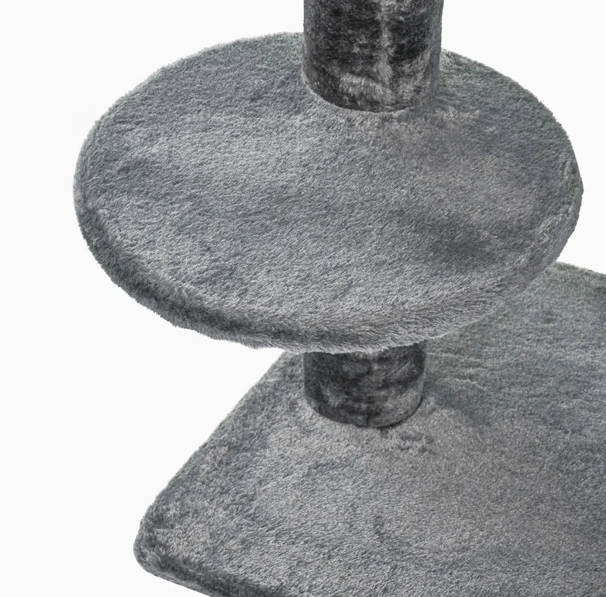In hoogte verstelbare krabpaal - Kattenkrabpaal - Krabpaal voor katten - Kattenspeeltjes - Katten - Grijs - L55 x B45 x H240-260 cm