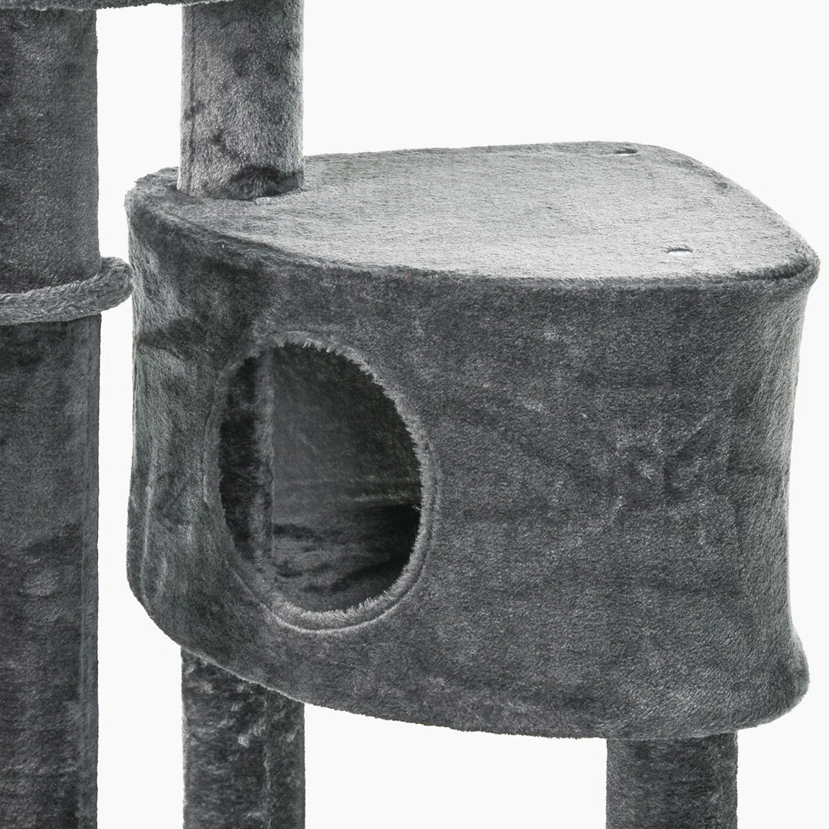 In hoogte verstelbare krabpaal - Kattenkrabpaal - Krabpaal voor katten - Kattenspeeltjes - Katten - Grijs - L55 x B45 x H240-260 cm