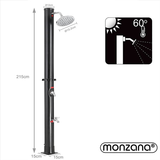 Monzana Buitendouche/ tuindouche - warm water uit zonne-energie 215cm