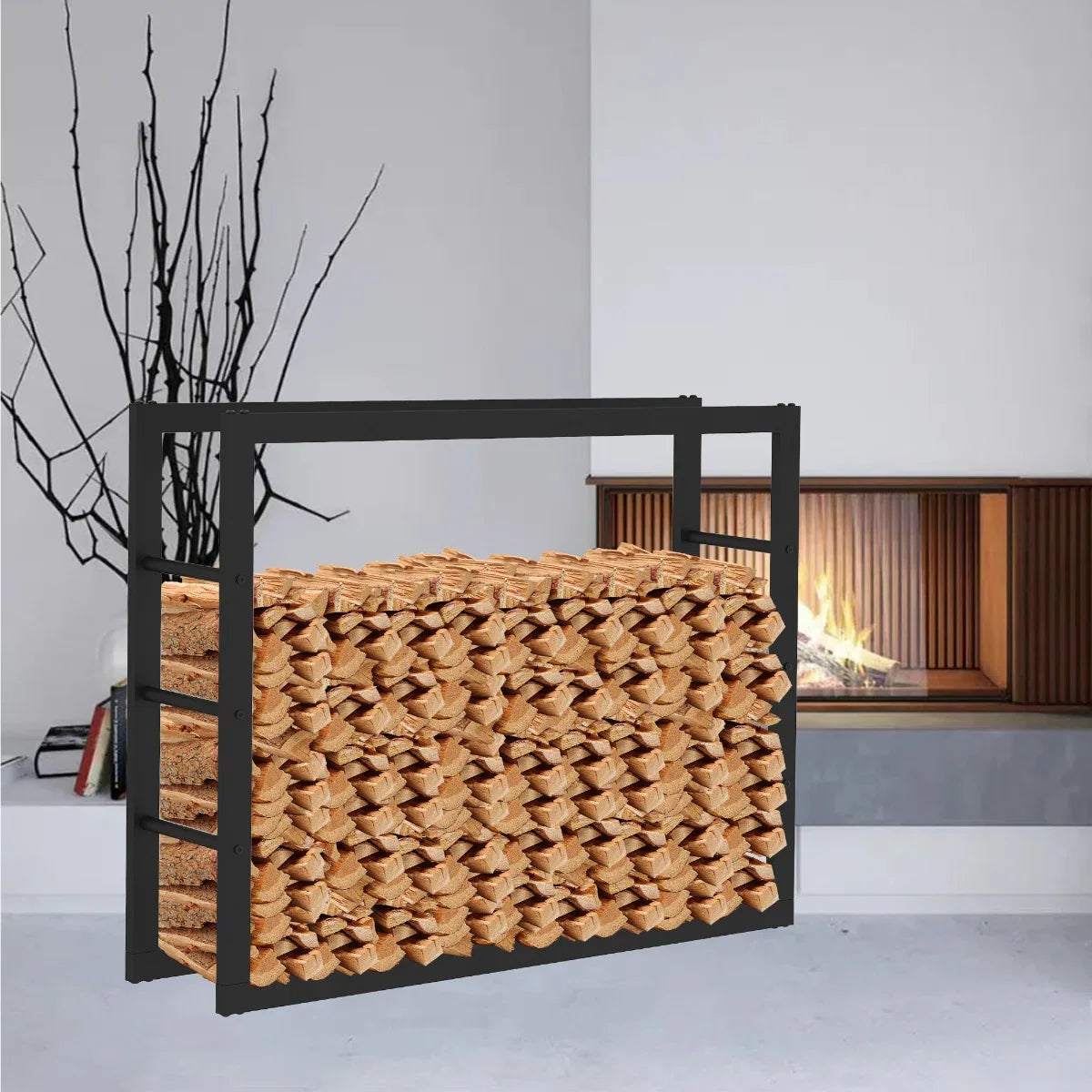 Haardhoutrek - Design Houtrek - Houtopslag - 80x100x25 cm.