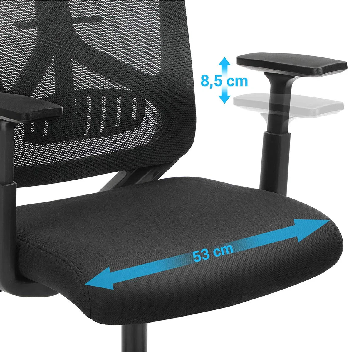 Ergonomische Bureaustoel - Comfortabele en Verstelbare Bureaustoel - Zwart