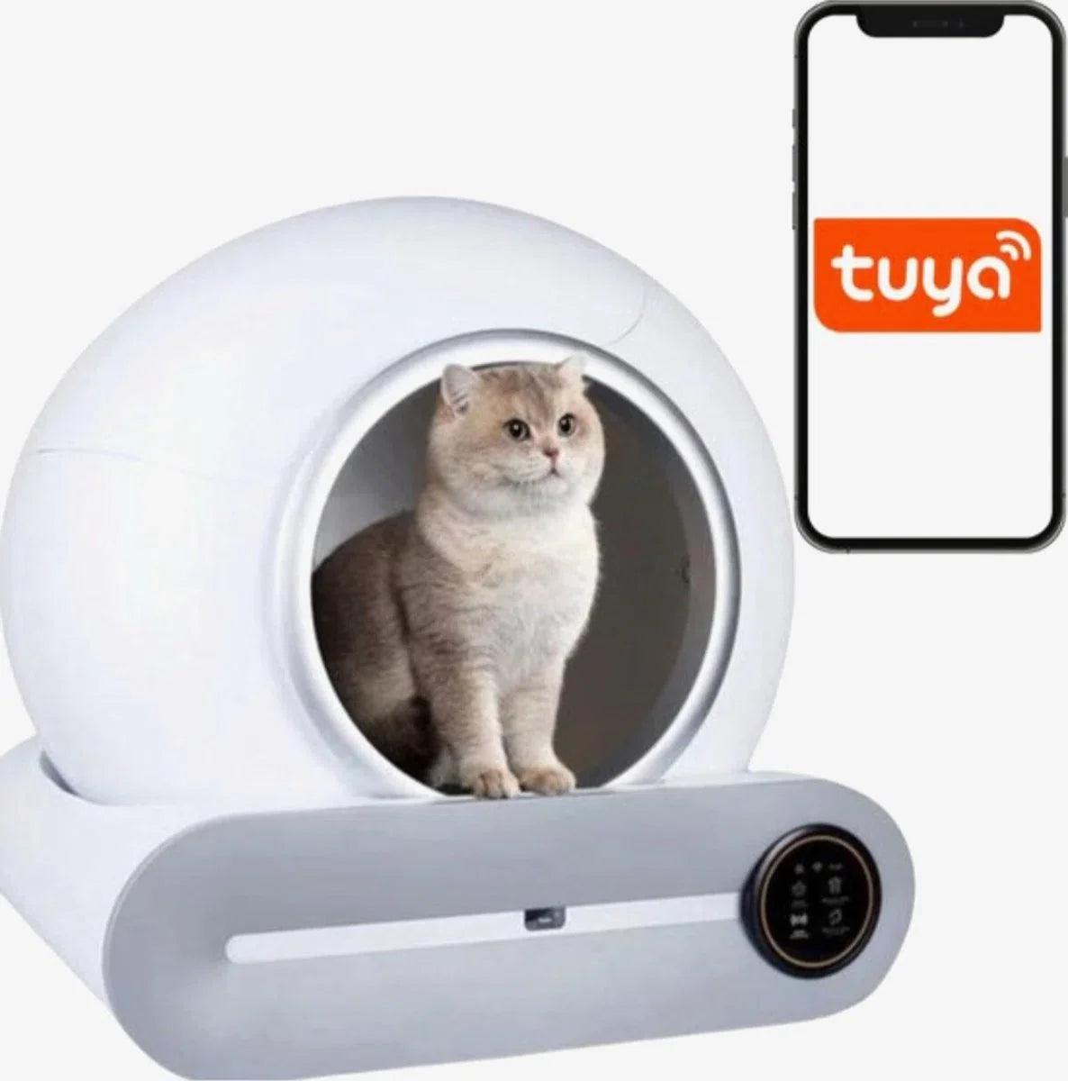 Self-Cleaning Litter Box XXL - 65L - Automatic - Electric Litter Box - Incl. App - White