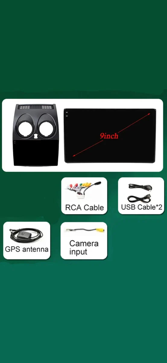Nissan Qashqai 2006 - 2013 | Carplay & Android Auto | 2GB & 32GB | Autoradio met navigatie | radioscherm | 2006 2007 2008 2009 2010 2012 2013 | j10