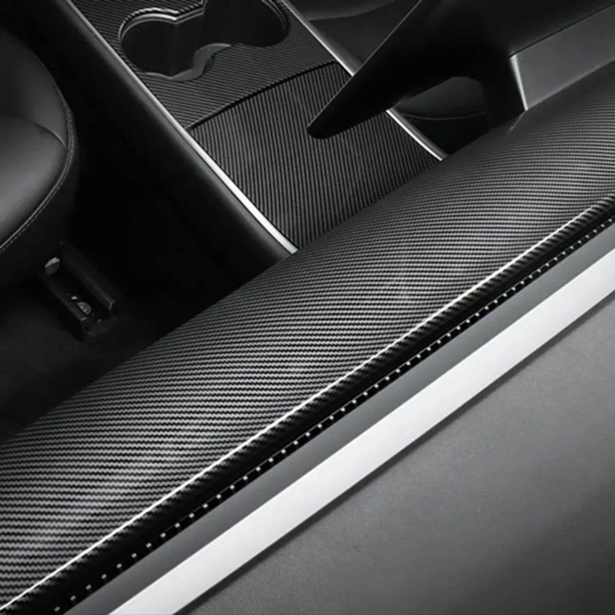 Tesla Model 3 Y Dashboard Paneel Carbon Trim Cover Cap Auto Interieur Accessoires Nederland België