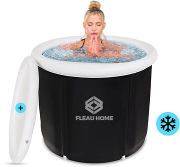 Ijsbad XL - Zitbad met Deksel & Pomp - Ingebouwd Zitkussen - Isolerend - Dompelbad - Opblaasbad - Bath Bucket - Ice Bath - Bad - Opblaasbaar - Wim Hof-methode