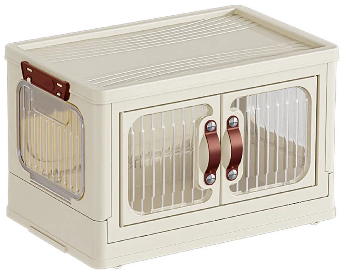Storage boxes - Storage boxes with lid - Storage box - Storage cabinet - Foldable - Storage cabinets with doors - With wheels - Width 47cm - 3 layers - Storage - Organizer - Tidy up - Kitchen - Bathroom - Living room - Bedroom