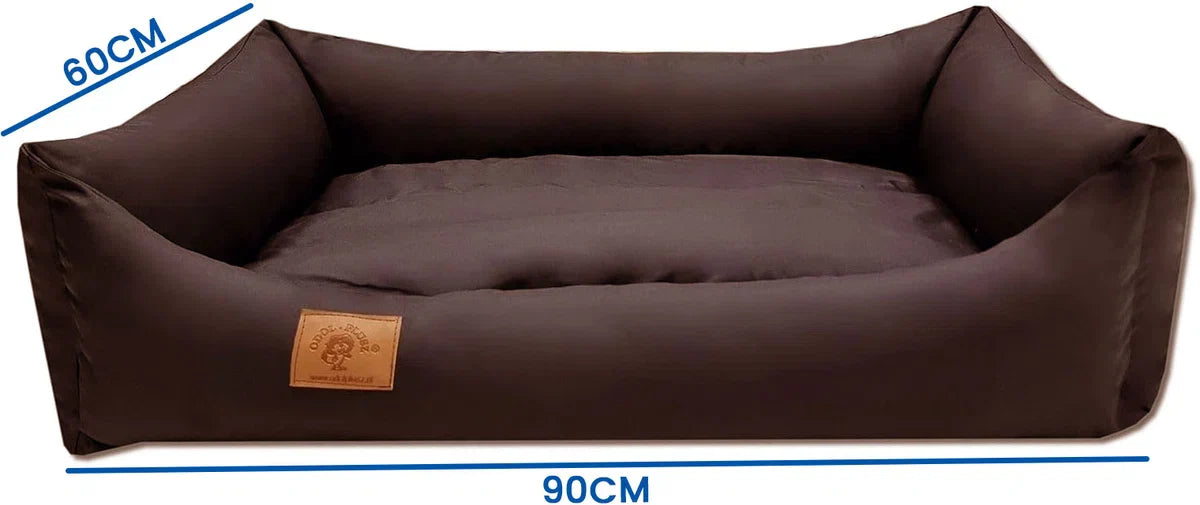 XXL Faux Leather Dog Bed - Dog Cushion Dog Sofa Cat Bed Dog Basket - Waterproof 90 X 60 cm