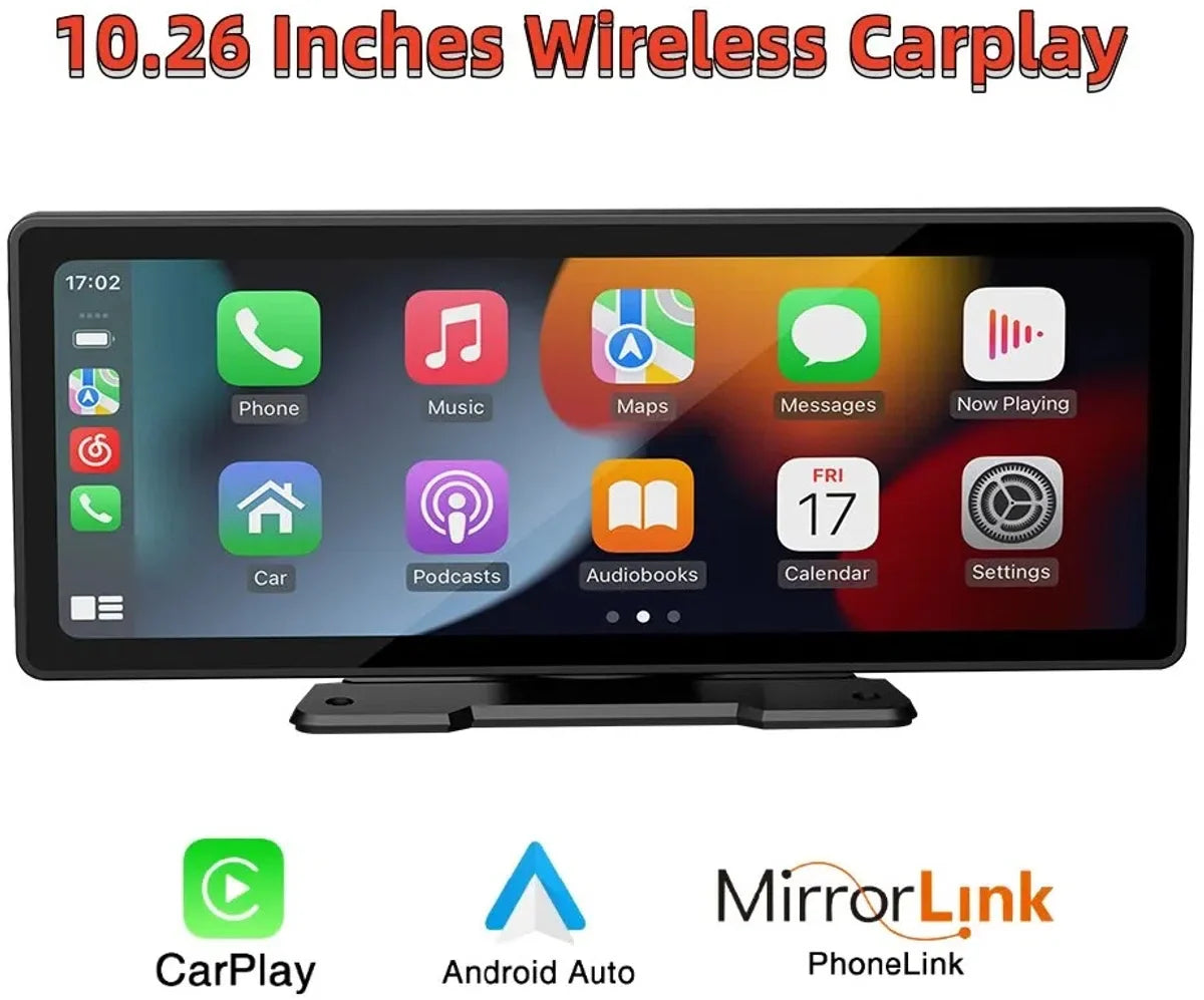 Carplay - 10,26 Inch - Draadloos - Wifi Videospeler - Met Camera