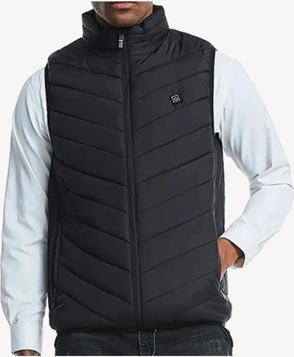 Verwarmd Vest | 9 Warmtezones (25-50°C) | 4-8 Uur Warmte | Elektrische Bodywarmer | Heated Vest | Thermokleding | Verwarmde kleding | Effectief & Functioneel | Werkt met Powerbank (usb-a) | Wintersport | Outdoor | Maat EXTRA LARGE (valt klein)